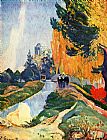 Paul Gauguin Canvas Paintings - Les Alyscamps